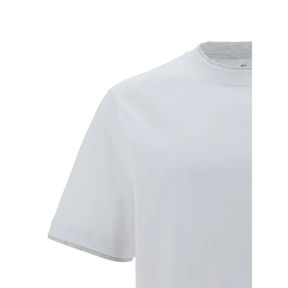 T-shirt en coton blanc Brunello Cucinelli