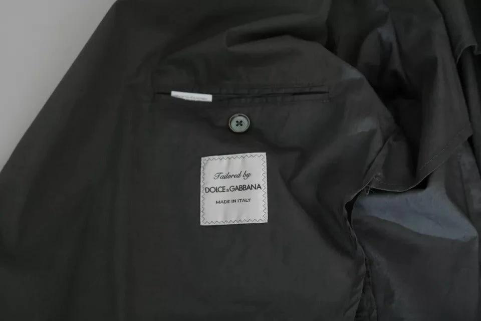 Dolce & Gabbana Gray Cotton Single Breasted Formal Blazer by Dolce & Gabbana
