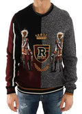 Dolce & Gabbana Multicolor KING Knight Monkey Knitted Cashmere Wool Sweater by Dolce & Gabbana