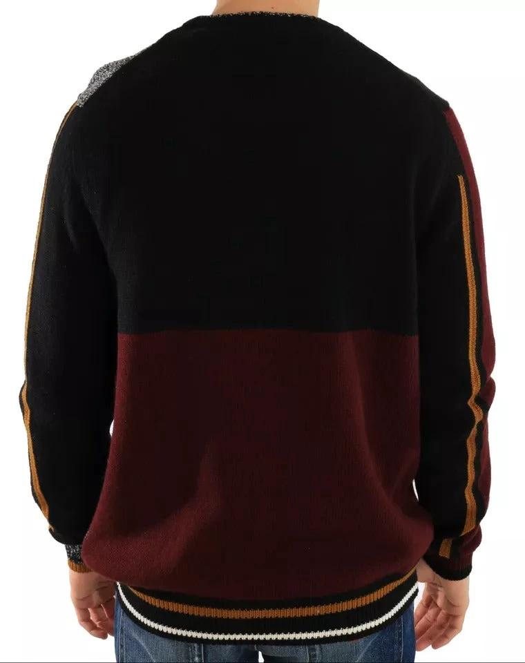 Dolce & Gabbana Multicolor KING Knight Monkey Knitted Cashmere Wool Sweater by Dolce & Gabbana