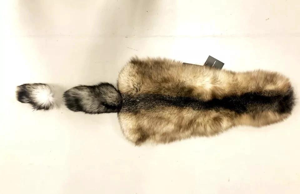 Dolce & Gabbana Brown Fox Tail Fur Shawl Neck Wrap Cover Collar Scarf by Dolce & Gabbana