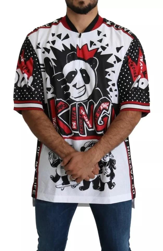 Dolce & Gabbana White King Panda Polyester T-shirt Top by Dolce & Gabbana
