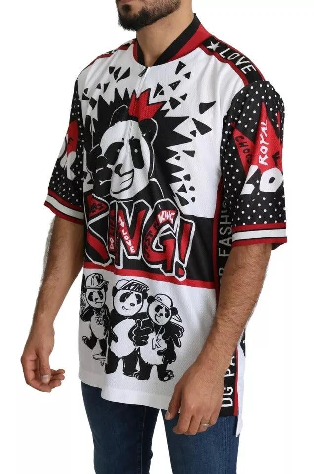 Dolce & Gabbana White King Panda Polyester T-shirt Top by Dolce & Gabbana