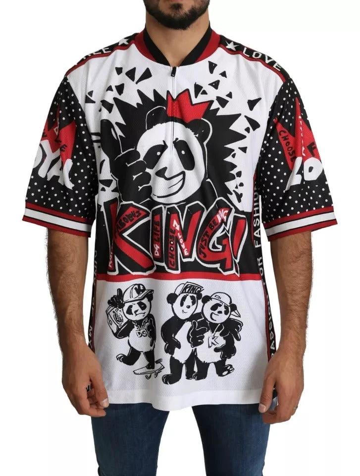 Dolce & Gabbana White King Panda Polyester T-shirt Top by Dolce & Gabbana