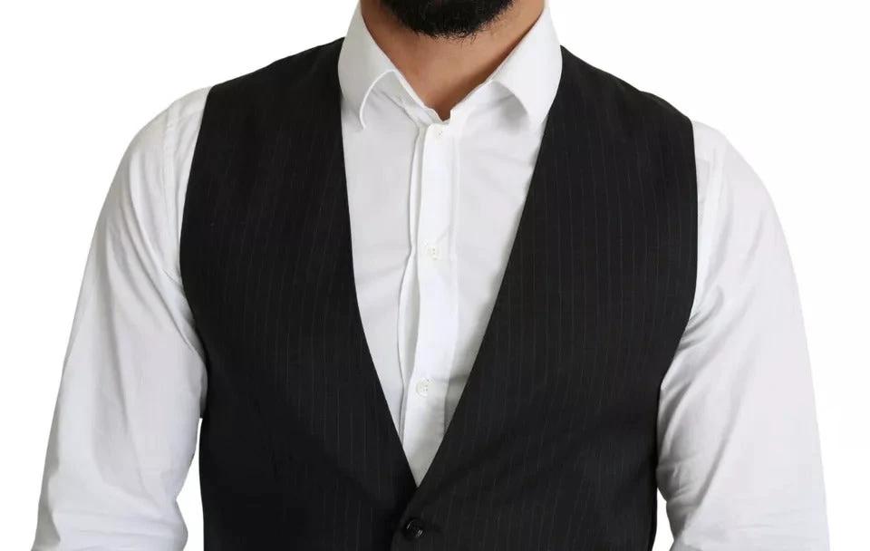 Dolce & Gabbana Black Men Formal STAFF Dress Waistcoat Vest by Dolce & Gabbana