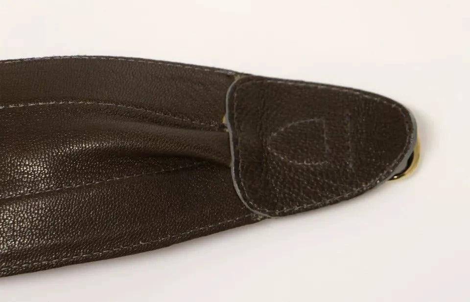 Dolce & Gabbana Brown D&G Leather Linnen Logo Belt by Dolce & Gabbana
