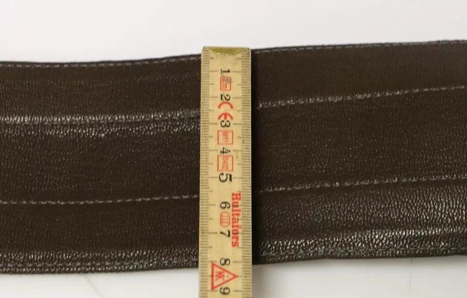 Dolce & Gabbana Brown D&G Leather Linnen Logo Belt by Dolce & Gabbana