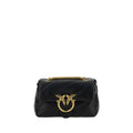 PINKO Black Calf Leather Bos Taurus Shoulder Bag by PINKO