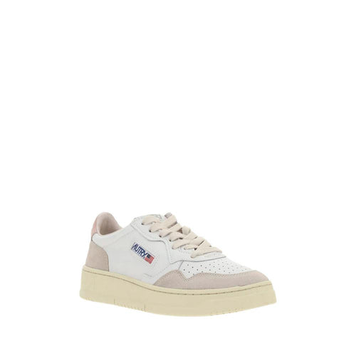 Baskets basses en cuir blanc Autry