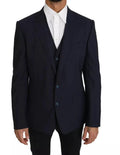 Dolce & Gabbana Blue Wool MARTINI Blazer Vest 2 Piece by Dolce & Gabbana