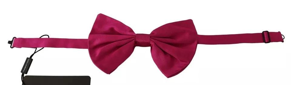 Dolce & Gabbana Pink 100% Silk Adjustable Neck Bow Tie Men by Dolce & Gabbana