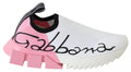 Dolce & Gabbana Pink White Logo Sorrento Sneakers Shoes by Dolce & Gabbana