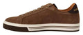 Baskets basses en daim marron Dolce &amp; Gabbana avec logo pour homme