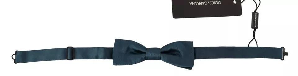 Dolce & Gabbana Blue 100% Silk Adjustable Neck Bow Tie Mens by Dolce & Gabbana