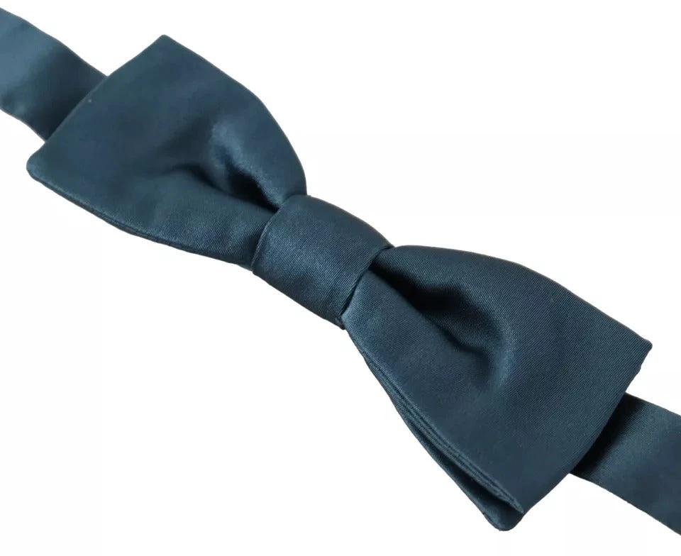 Dolce & Gabbana Blue 100% Silk Adjustable Neck Bow Tie Mens by Dolce & Gabbana