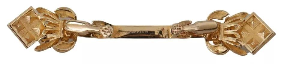 Dolce & Gabbana Gold Plated 925 Sterling Silver Crystal Collar Stop Brooch by Dolce & Gabbana