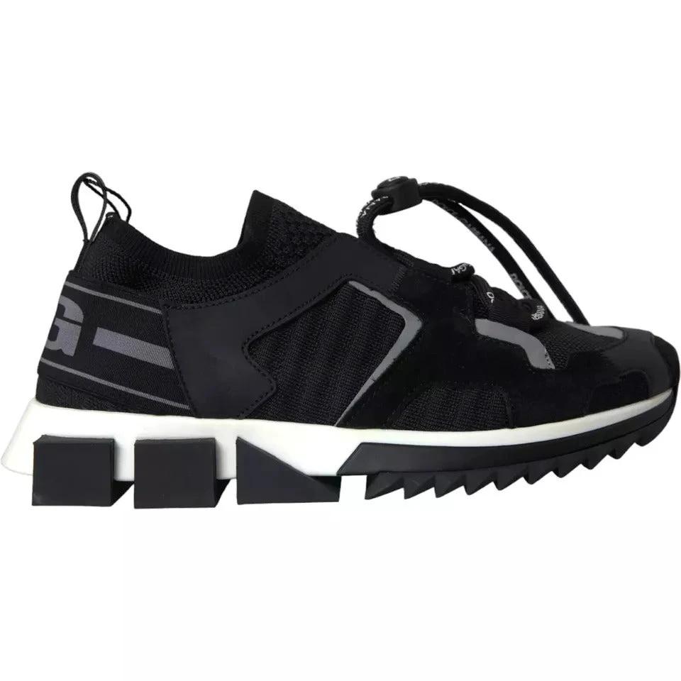 Dolce & Gabbana Black White Logo Sorrento Mens Sneakers Shoes by Dolce & Gabbana