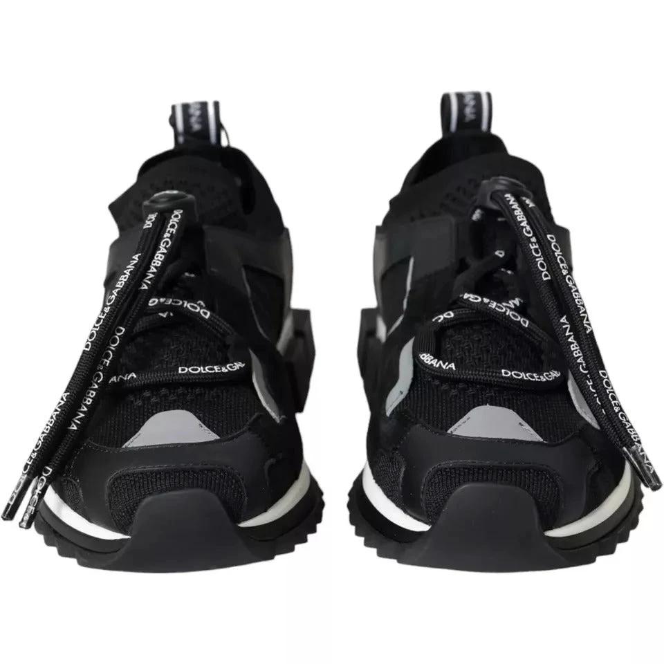 Dolce & Gabbana Black White Logo Sorrento Mens Sneakers Shoes by Dolce & Gabbana