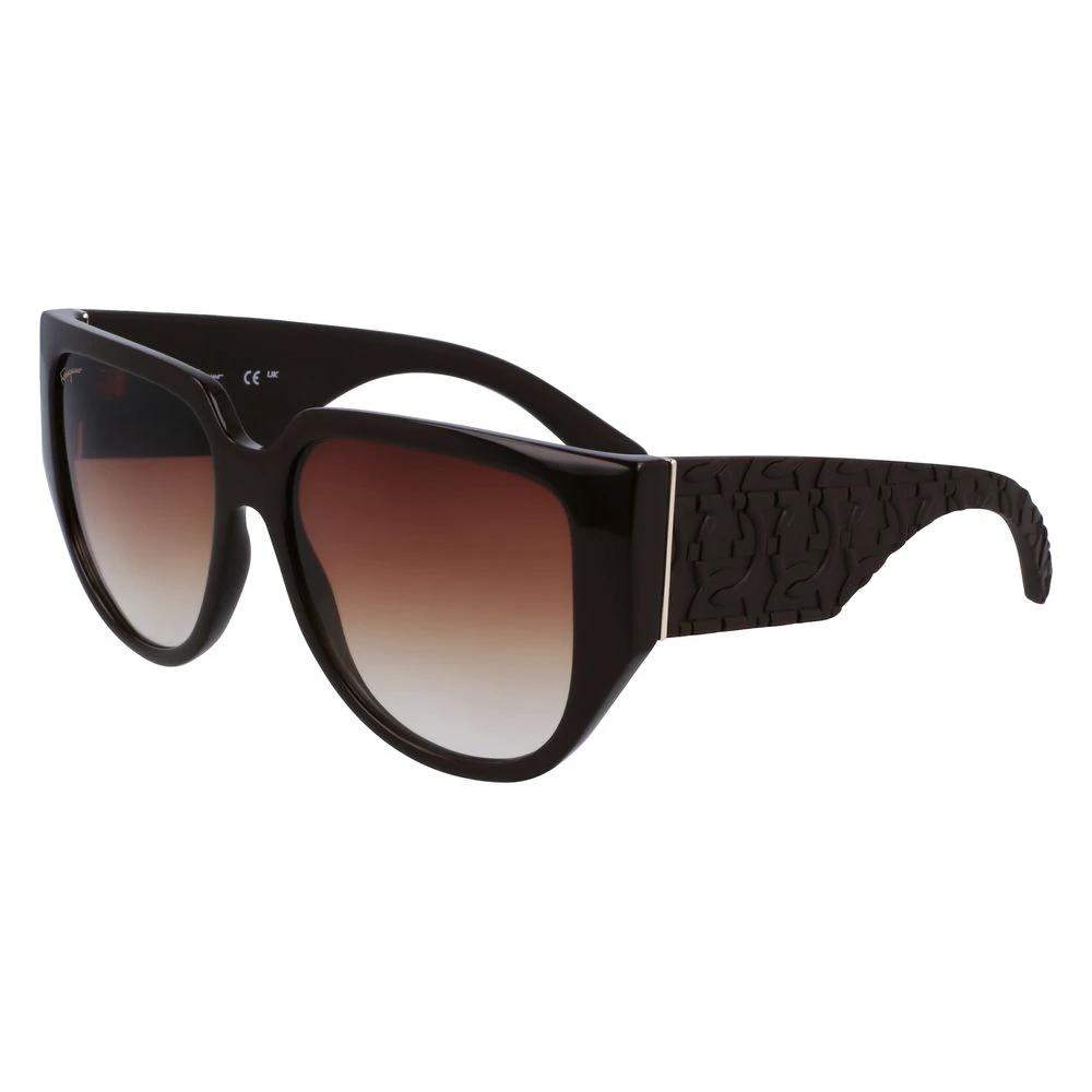Ferragamo Brown Bio Injected Sunglasses by Ferragamo