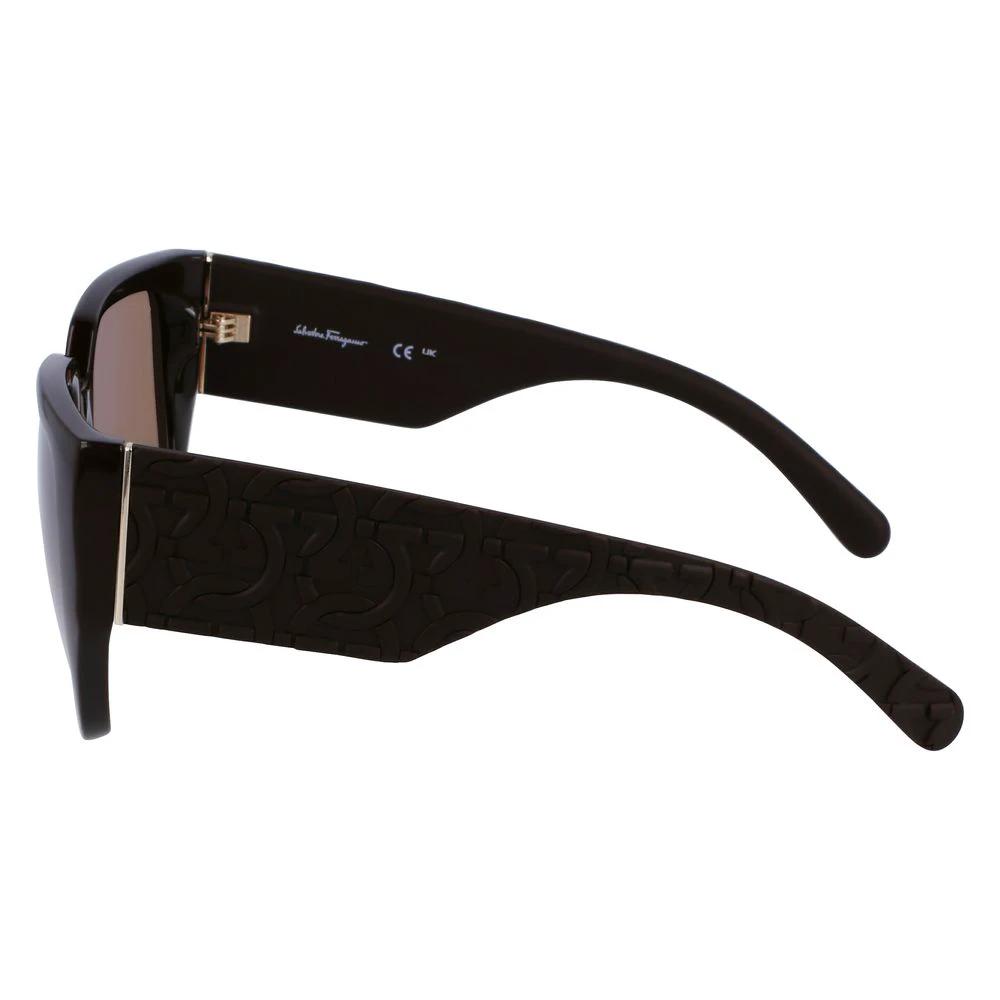 Ferragamo Brown Bio Injected Sunglasses by Ferragamo