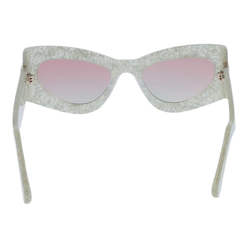 Lunettes de soleil en acétate d'argent GCDS