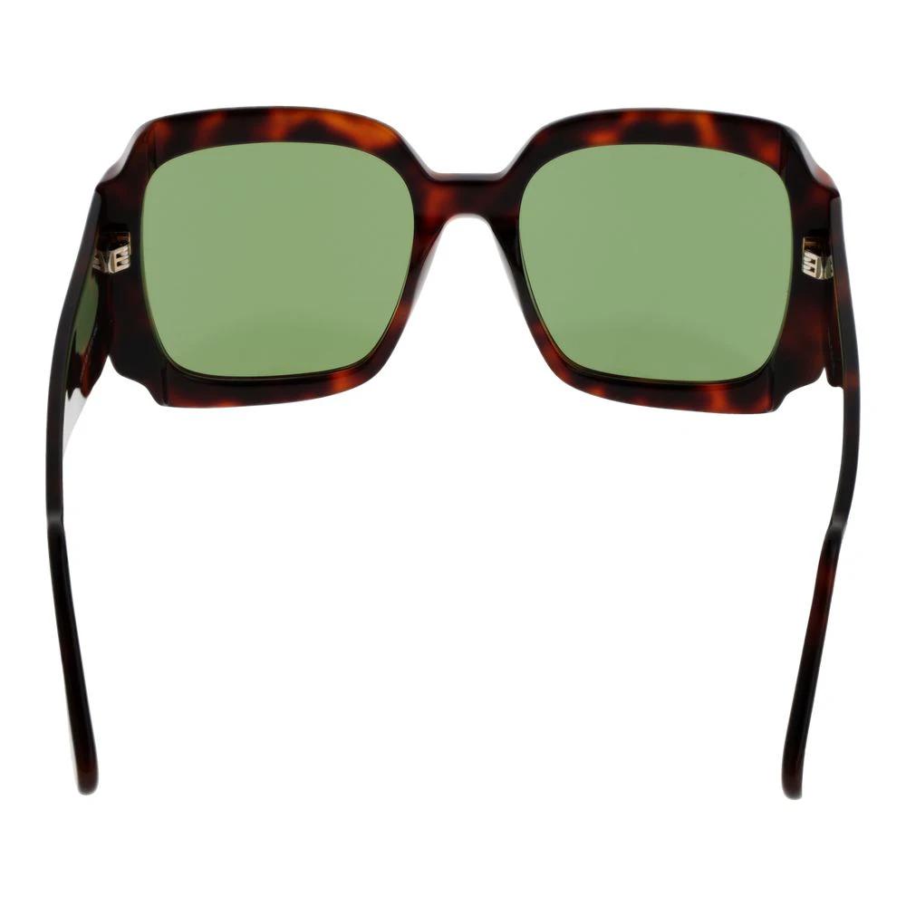Lunettes de soleil en plastique marron GCDS