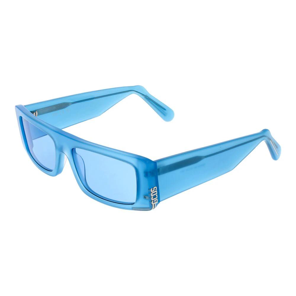 Lunettes de soleil en plastique bleu GCDS
