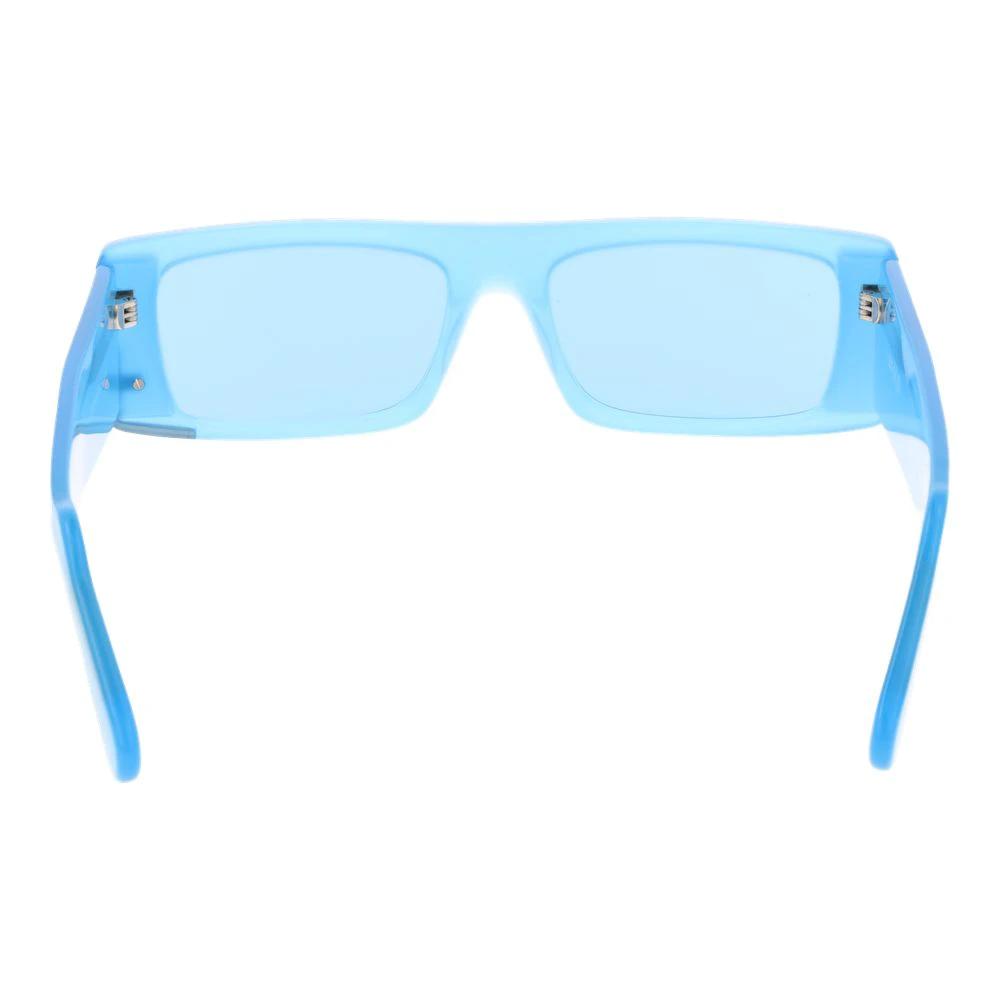 Lunettes de soleil en plastique bleu GCDS