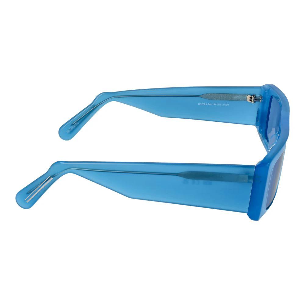 Lunettes de soleil en plastique bleu GCDS