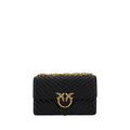 PINKO Black Calf Leather Bos Taurus Shoulder Bag by PINKO