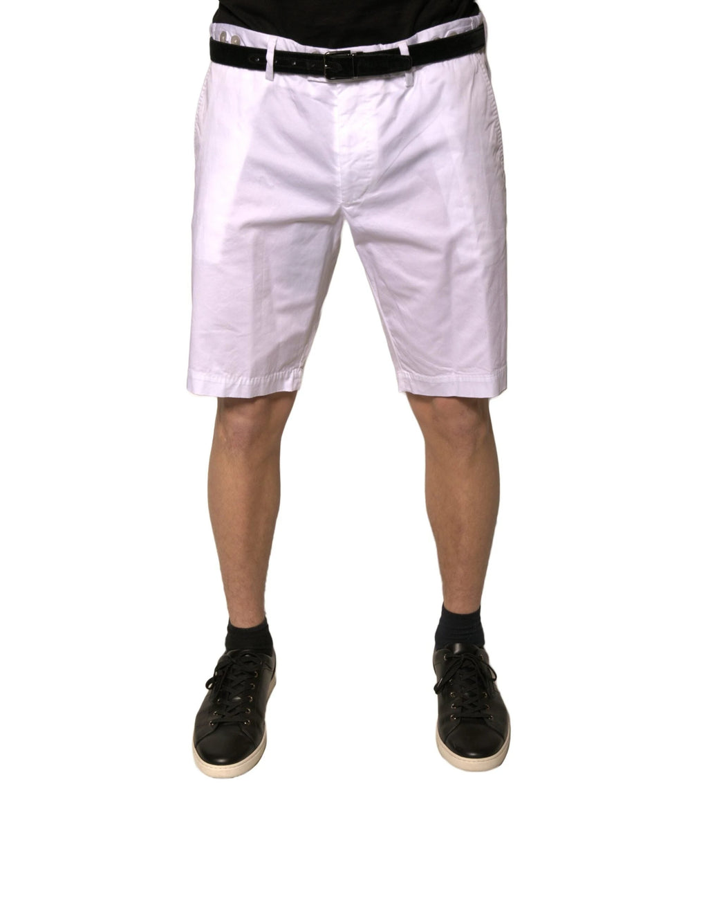 Dolce & Gabbana White Chinos Cotton Stretch Casual Shorts by Dolce & Gabbana