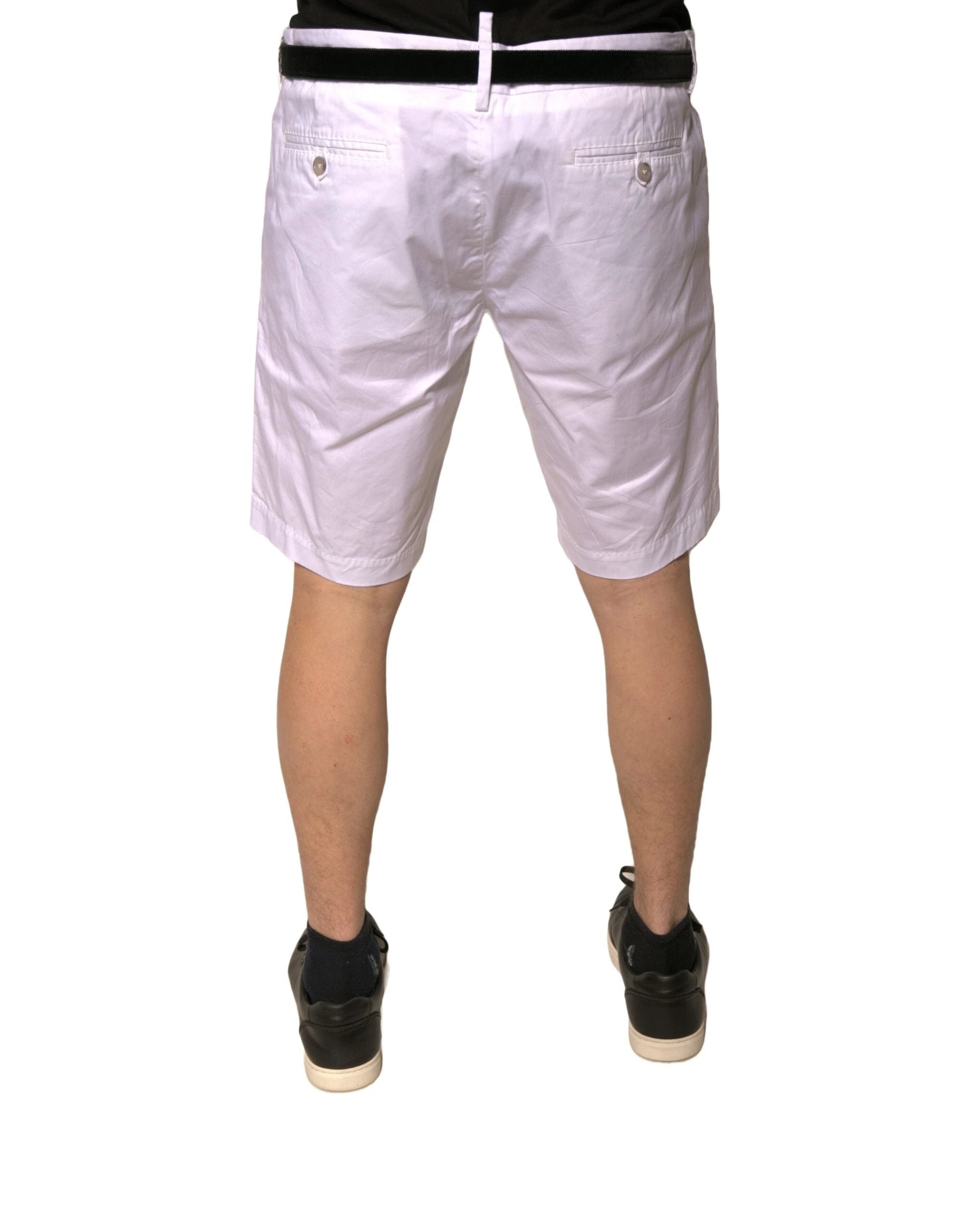 Dolce & Gabbana White Chinos Cotton Stretch Casual Shorts by Dolce & Gabbana