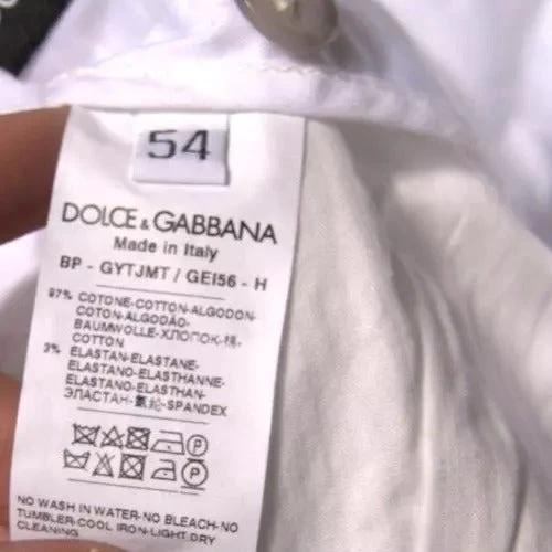 Dolce & Gabbana White Chinos Cotton Stretch Casual Shorts by Dolce & Gabbana