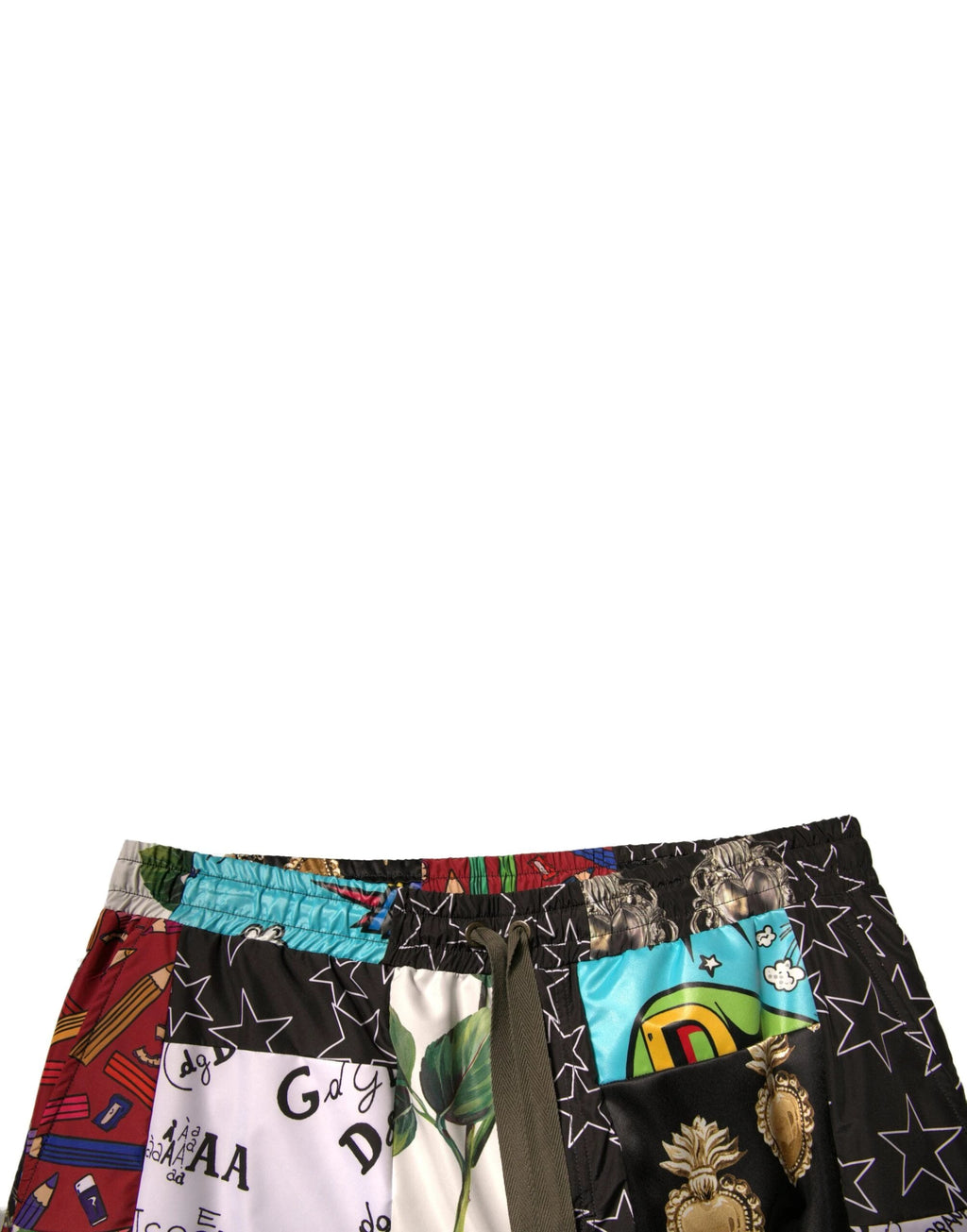 Dolce & Gabbana Multicolor Patchwork Cargo Bermuda Shorts by Dolce & Gabbana