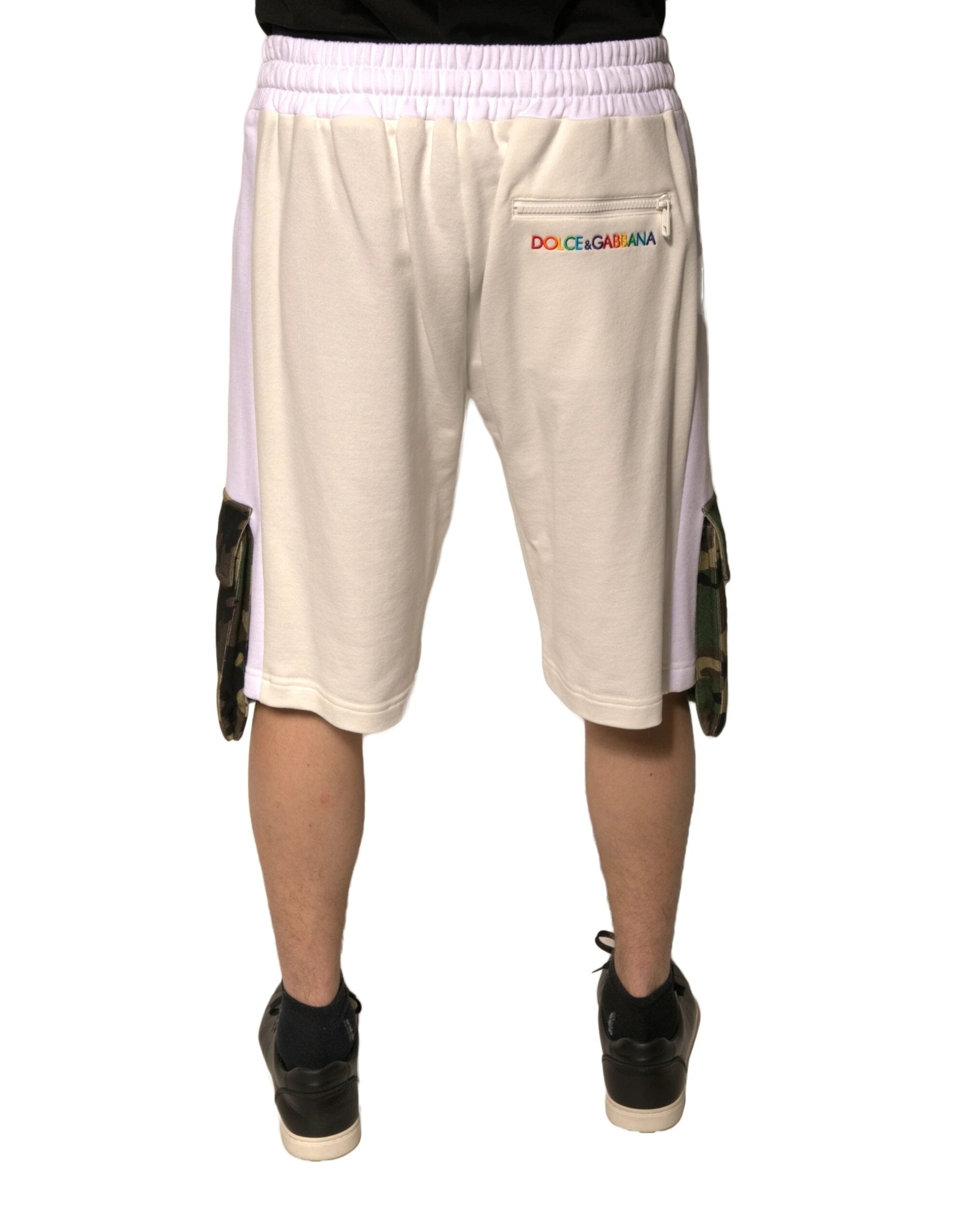 Dolce & Gabbana Beige Cotton Men Casual Cargo Bermuda Shorts by Dolce & Gabbana