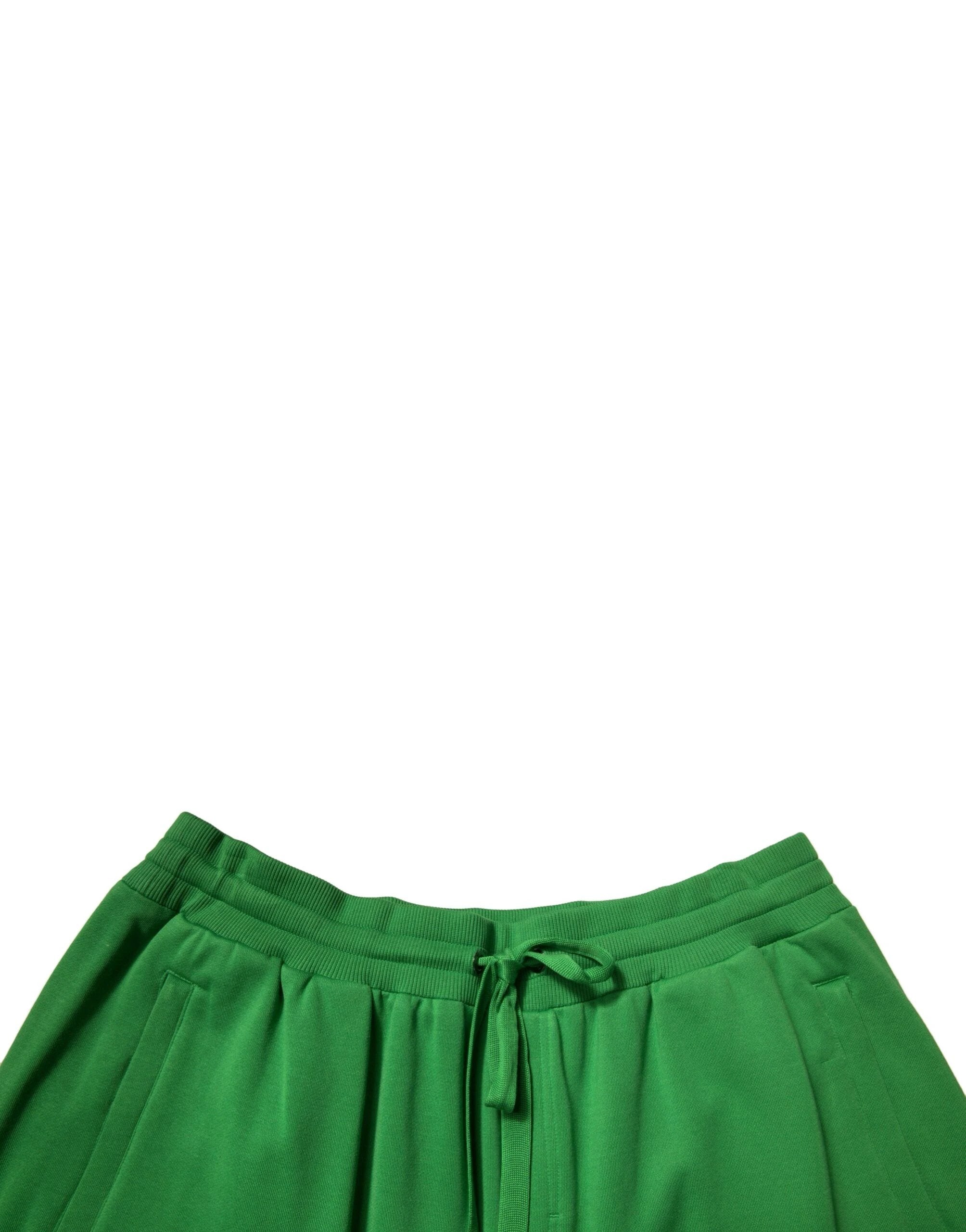 Dolce & Gabbana Green Cotton Blend Men Bermuda Shorts by Dolce & Gabbana