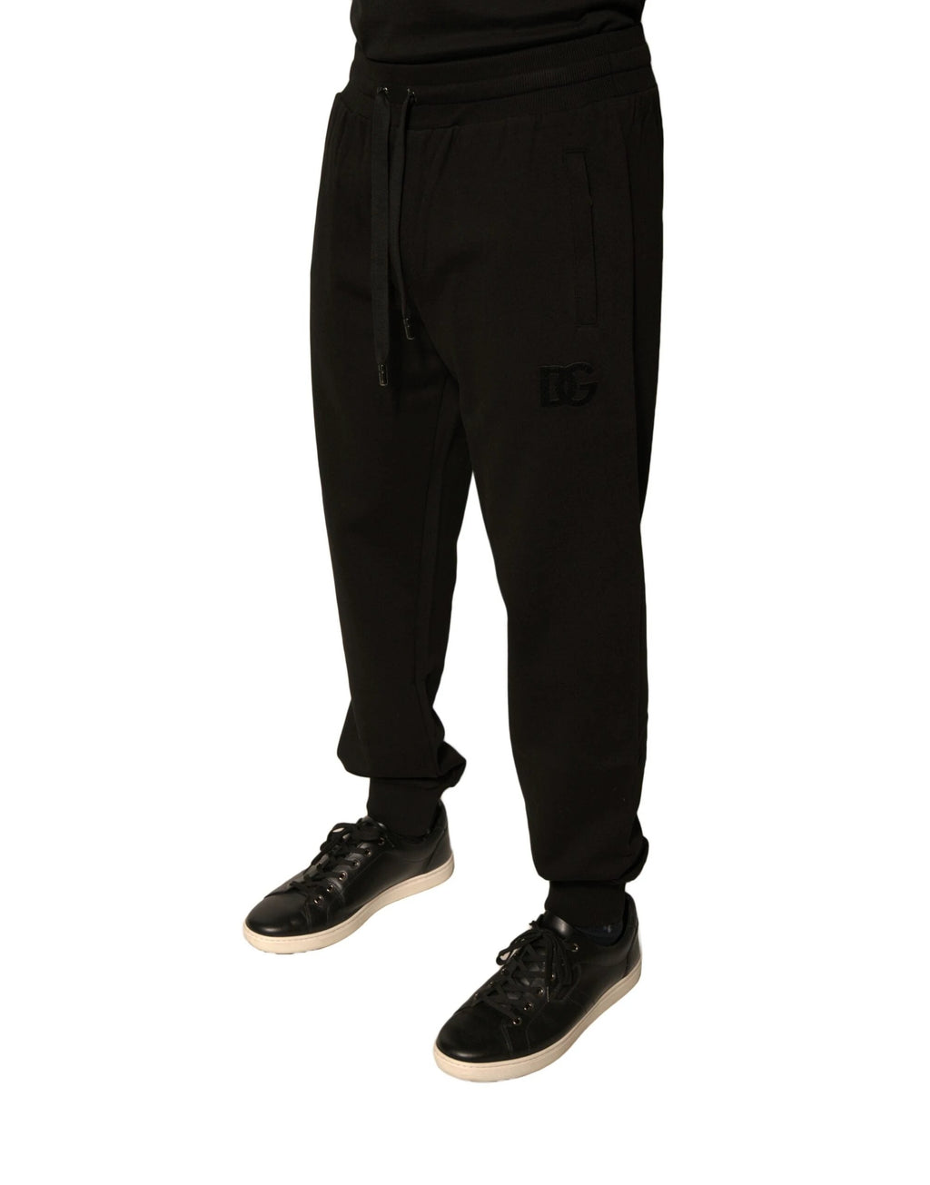 Dolce & Gabbana Black Cotton Jogger Men Sweatpants Pants by Dolce & Gabbana