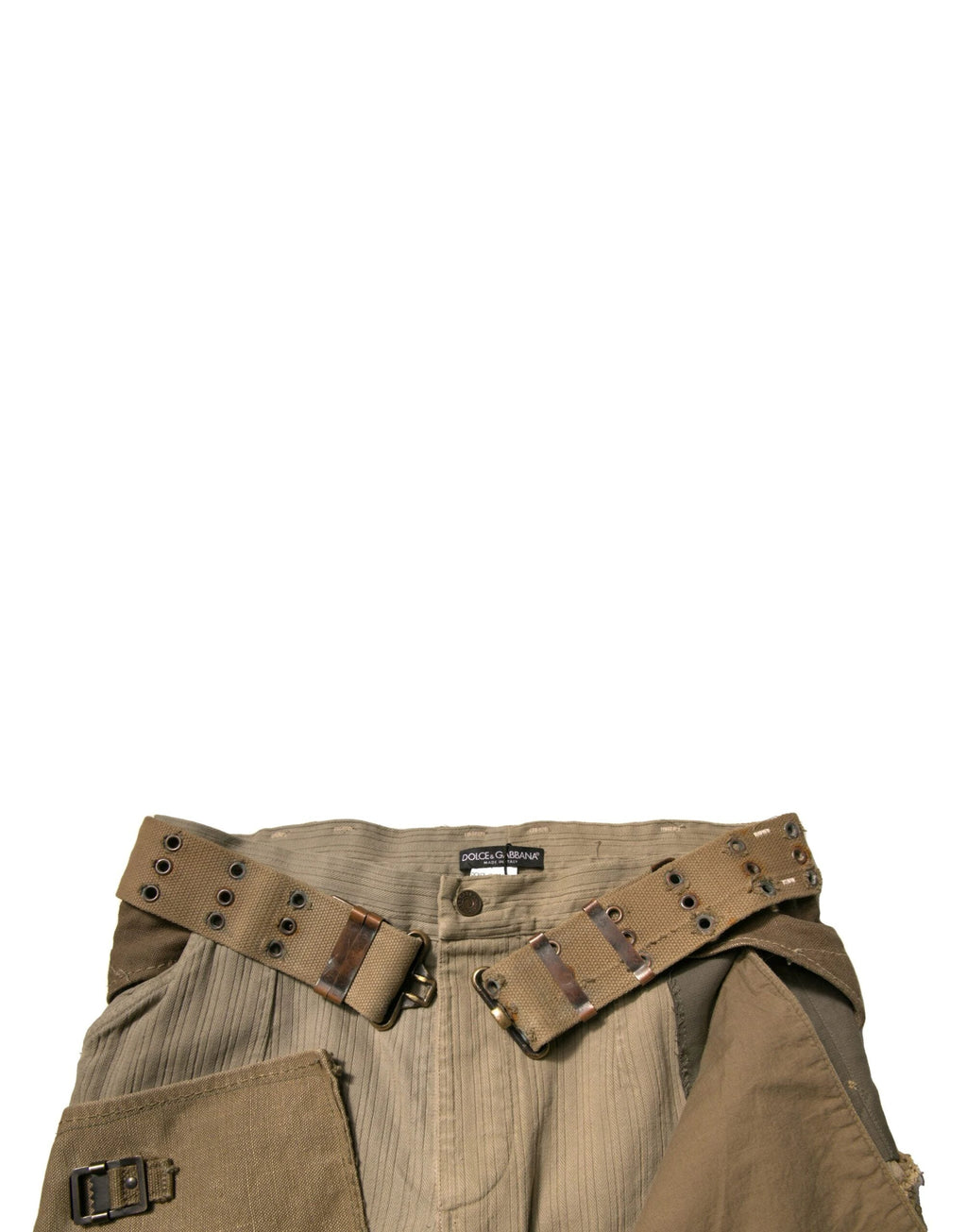 Dolce & Gabbana Multicolor Reconstructed Flight Cargo Pants by Dolce & Gabbana