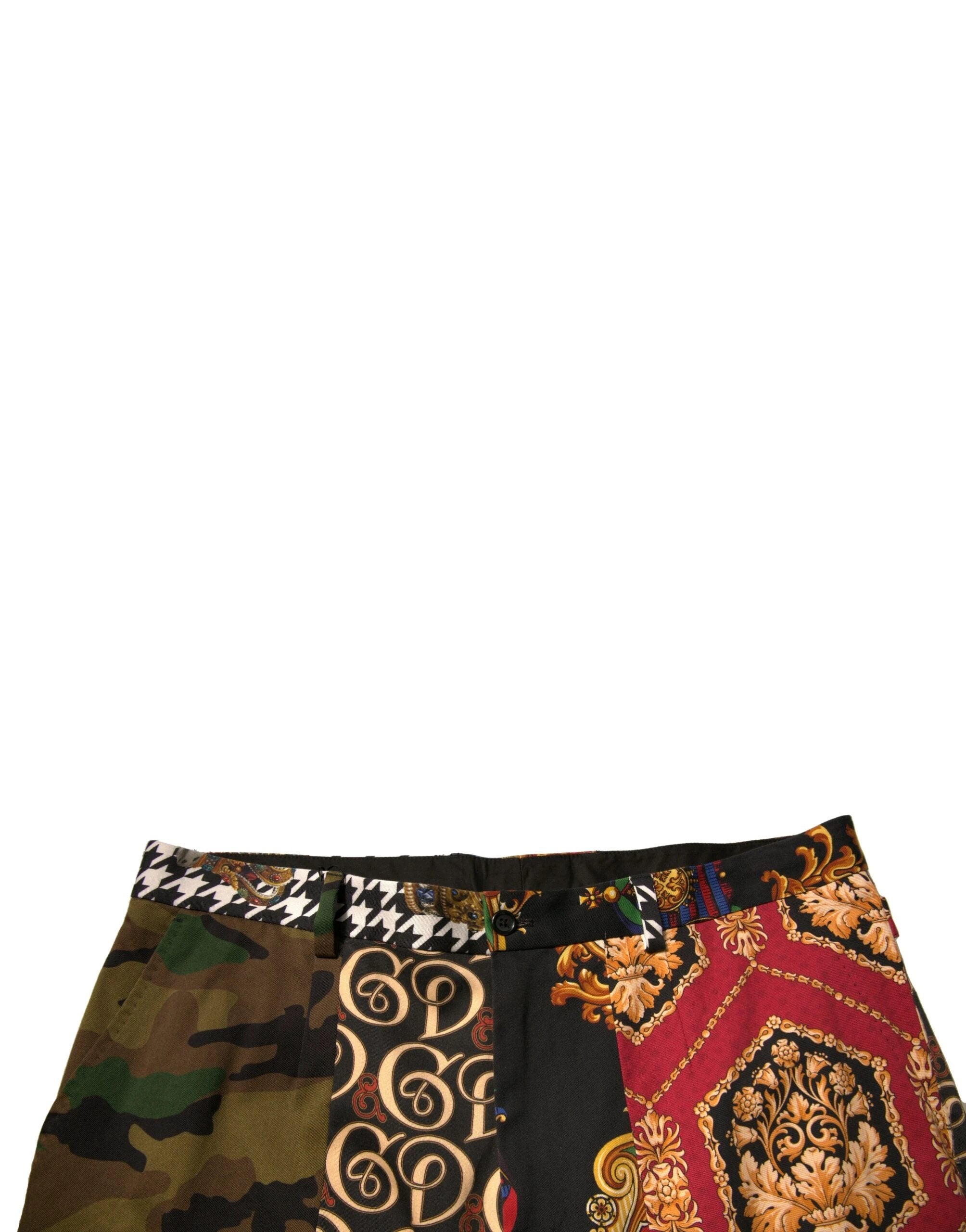 Dolce & Gabbana Multicolor Patchwork Men Dress Pants by Dolce & Gabbana