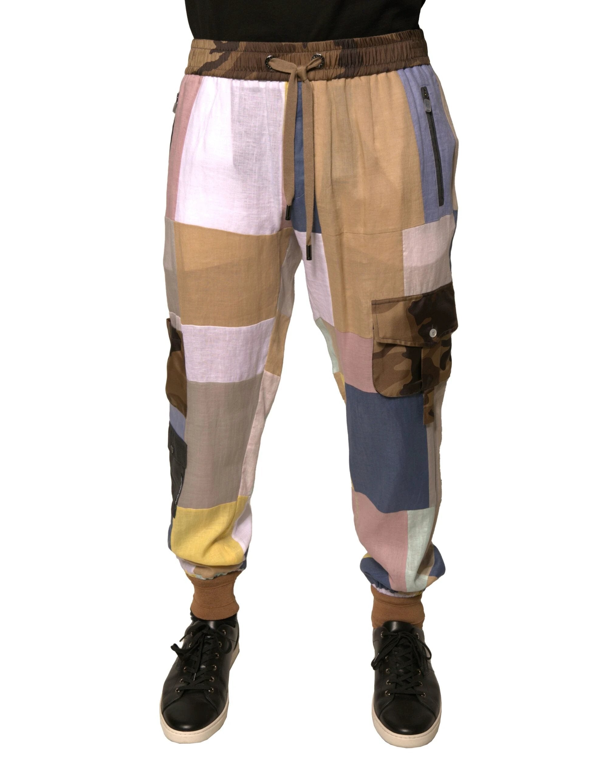 Dolce & Gabbana Multicolor Patchwork Jogger Sweatpants Pants by Dolce & Gabbana