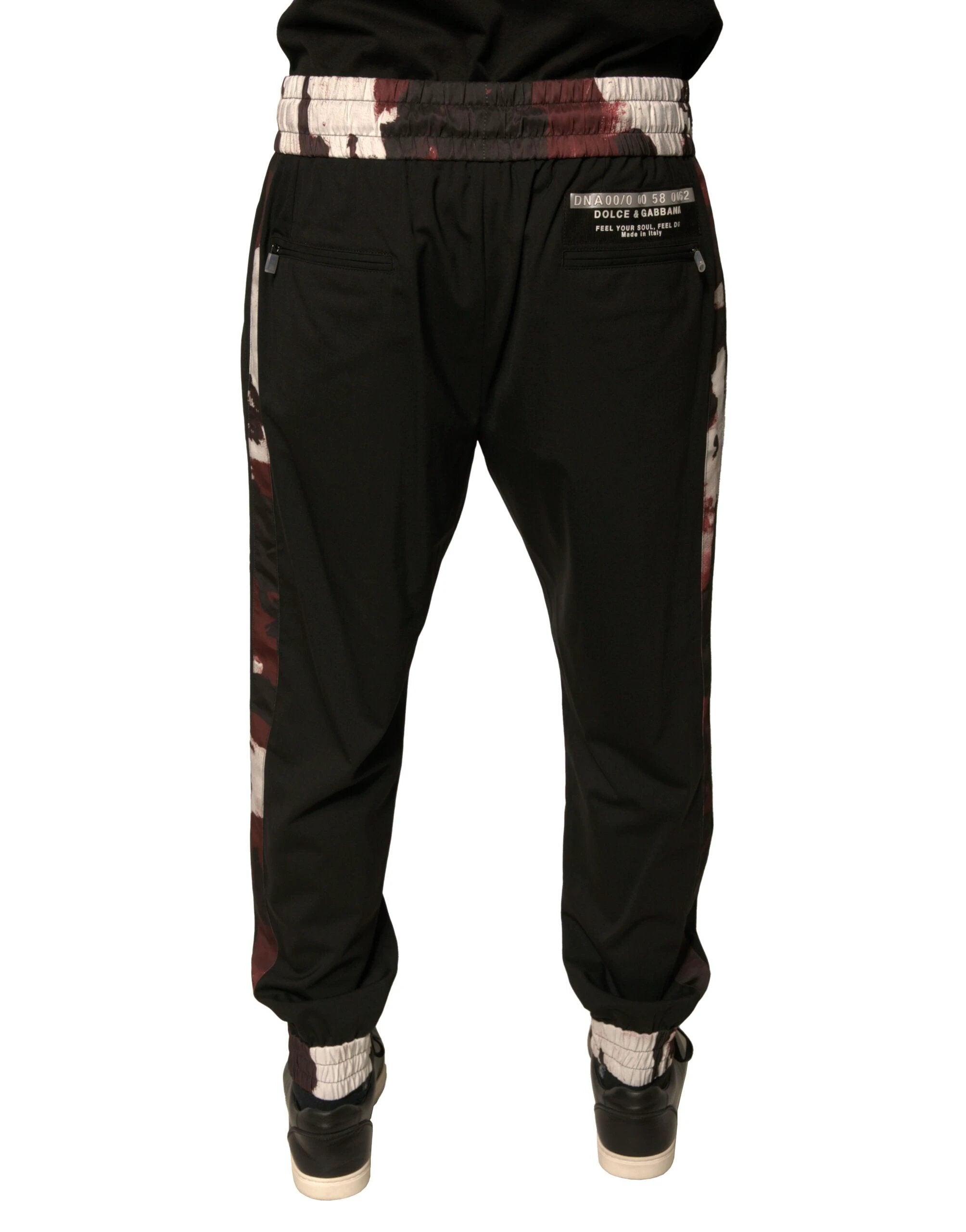 Dolce & Gabbana Black Camouflage Wool Jogger Sweatpants Pants by Dolce & Gabbana