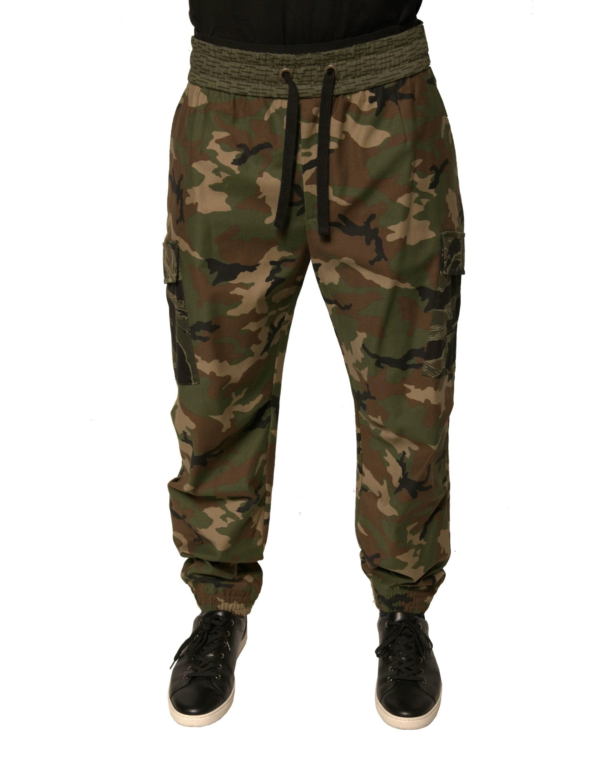 Dolce & Gabbana Multicolor Camouflage Cargo Sweatpants Pants by Dolce & Gabbana