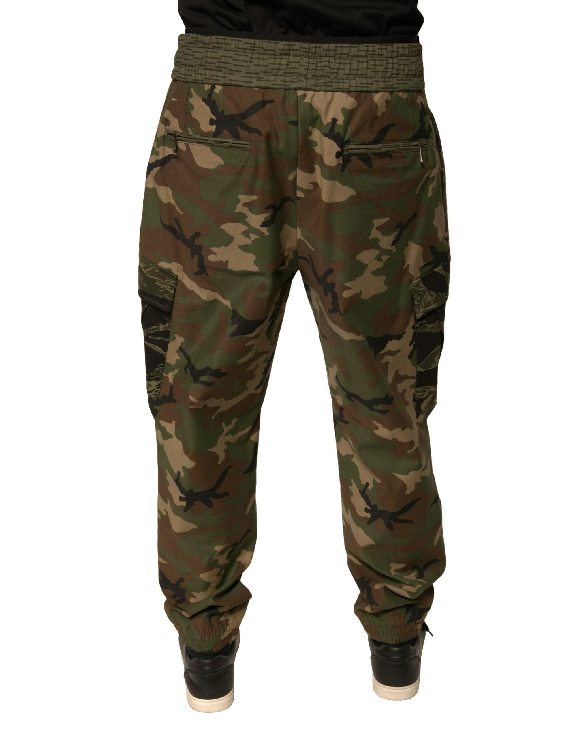 Dolce & Gabbana Multicolor Camouflage Cargo Sweatpants Pants by Dolce & Gabbana