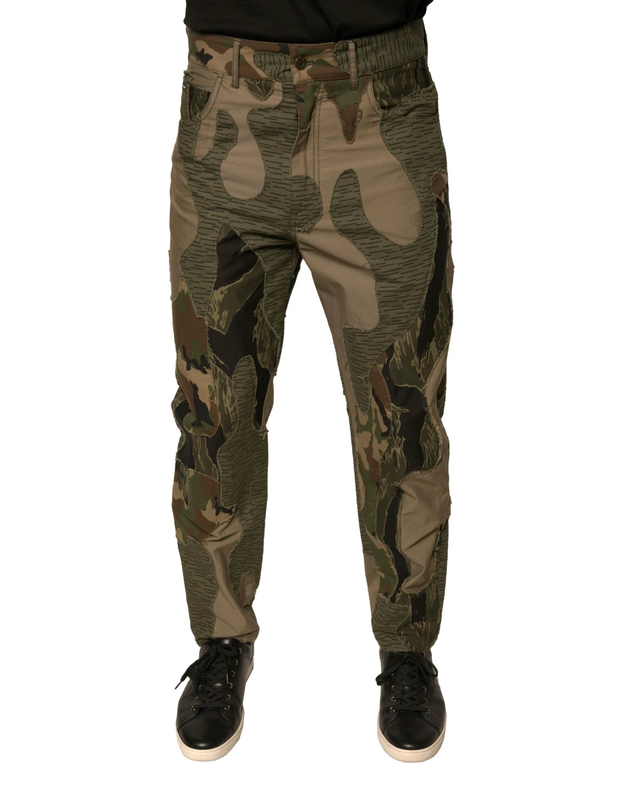 Dolce & Gabbana Multicolor Camouflage Cotton Pants by Dolce & Gabbana