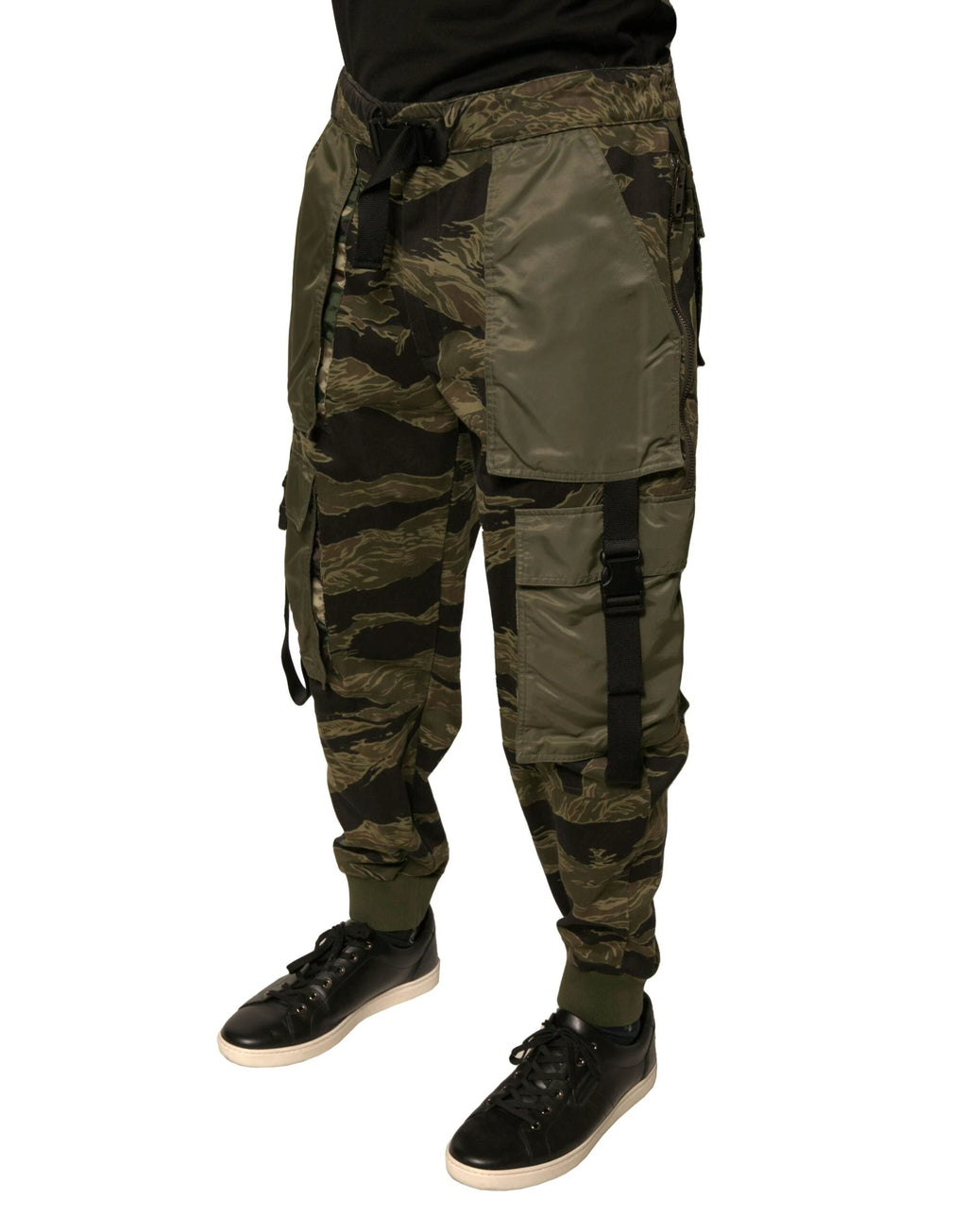 Dolce & Gabbana Green Cotton Jogger Cargo Pants by Dolce & Gabbana