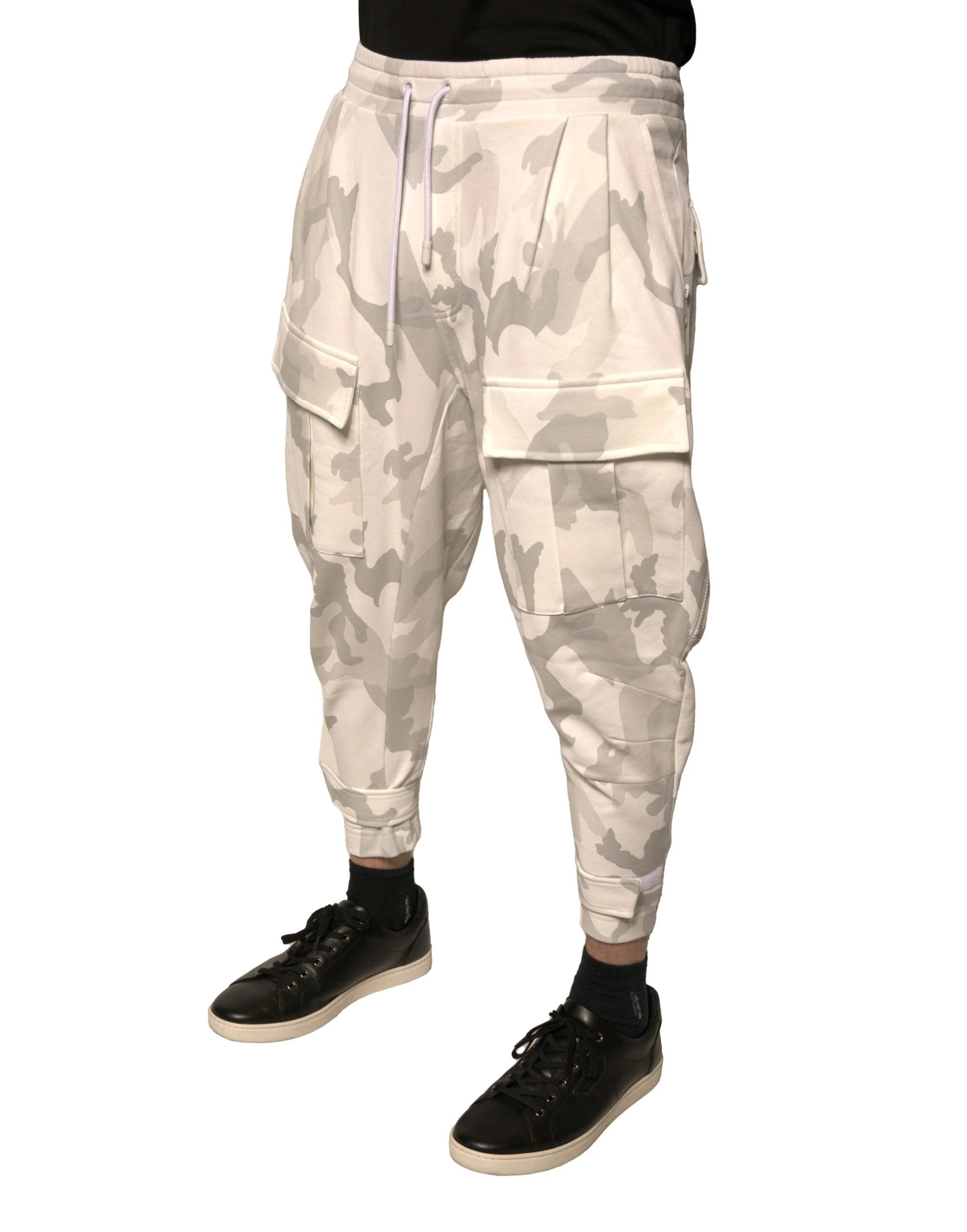 Dolce & Gabbana White Camouflage Cargo Jogger Pants by Dolce & Gabbana