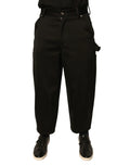 Dolce & Gabbana Black Cotton Mid Waist Cropped Pants by Dolce & Gabbana