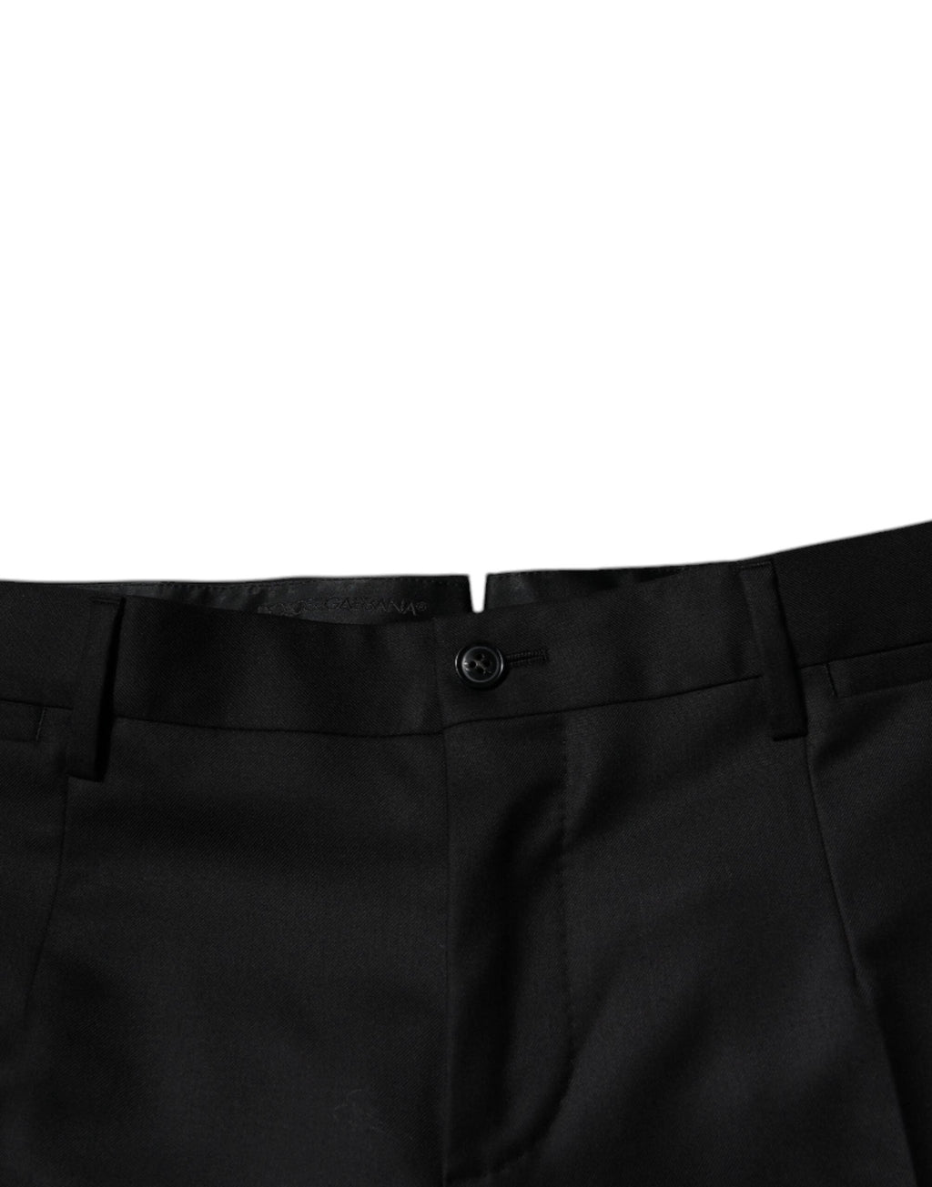 Dolce & Gabbana Black Wool Tapered Formal Dress Pants by Dolce & Gabbana