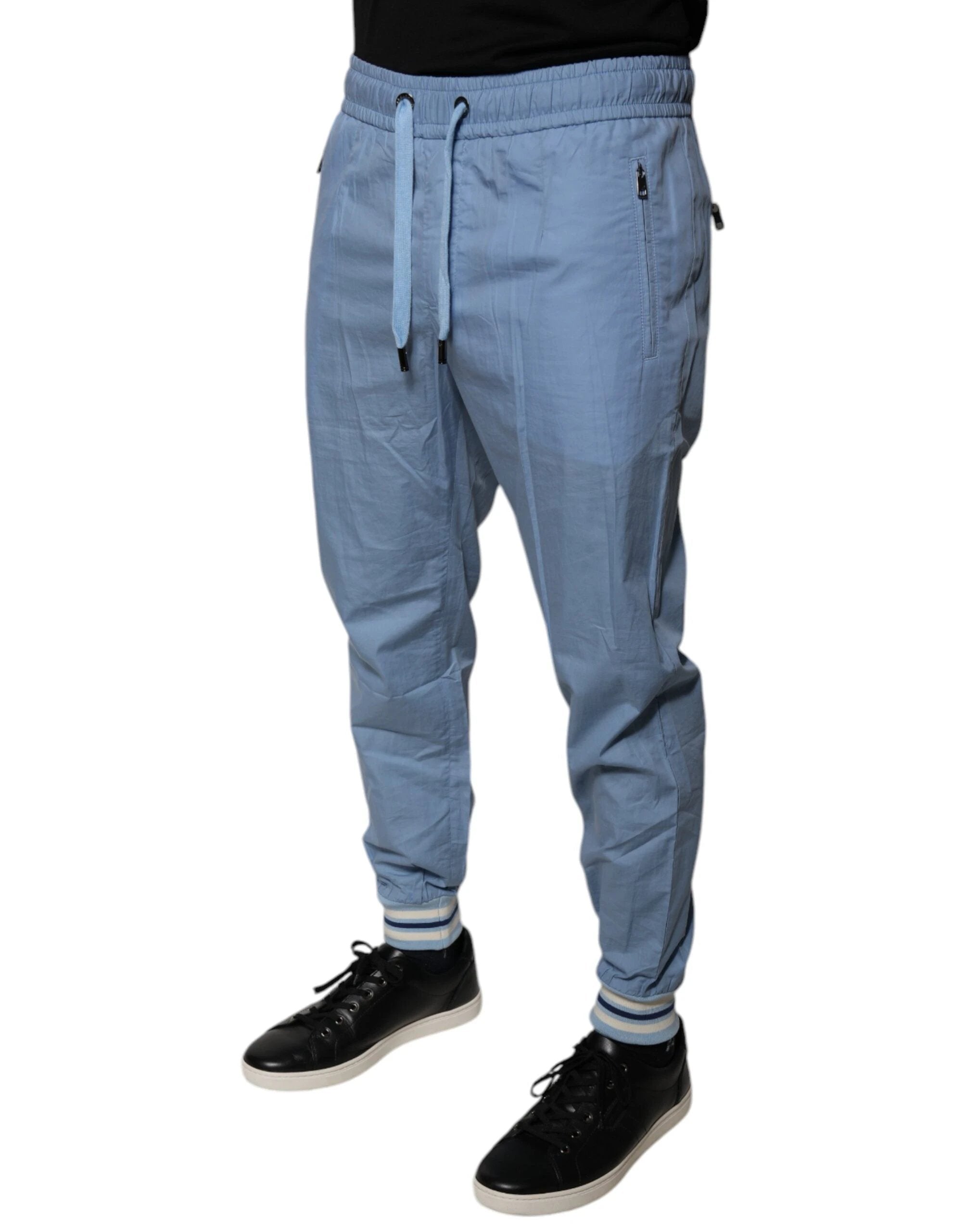 Dolce & Gabbana Blue Cotton Jogger Sweatpants Pants by Dolce & Gabbana