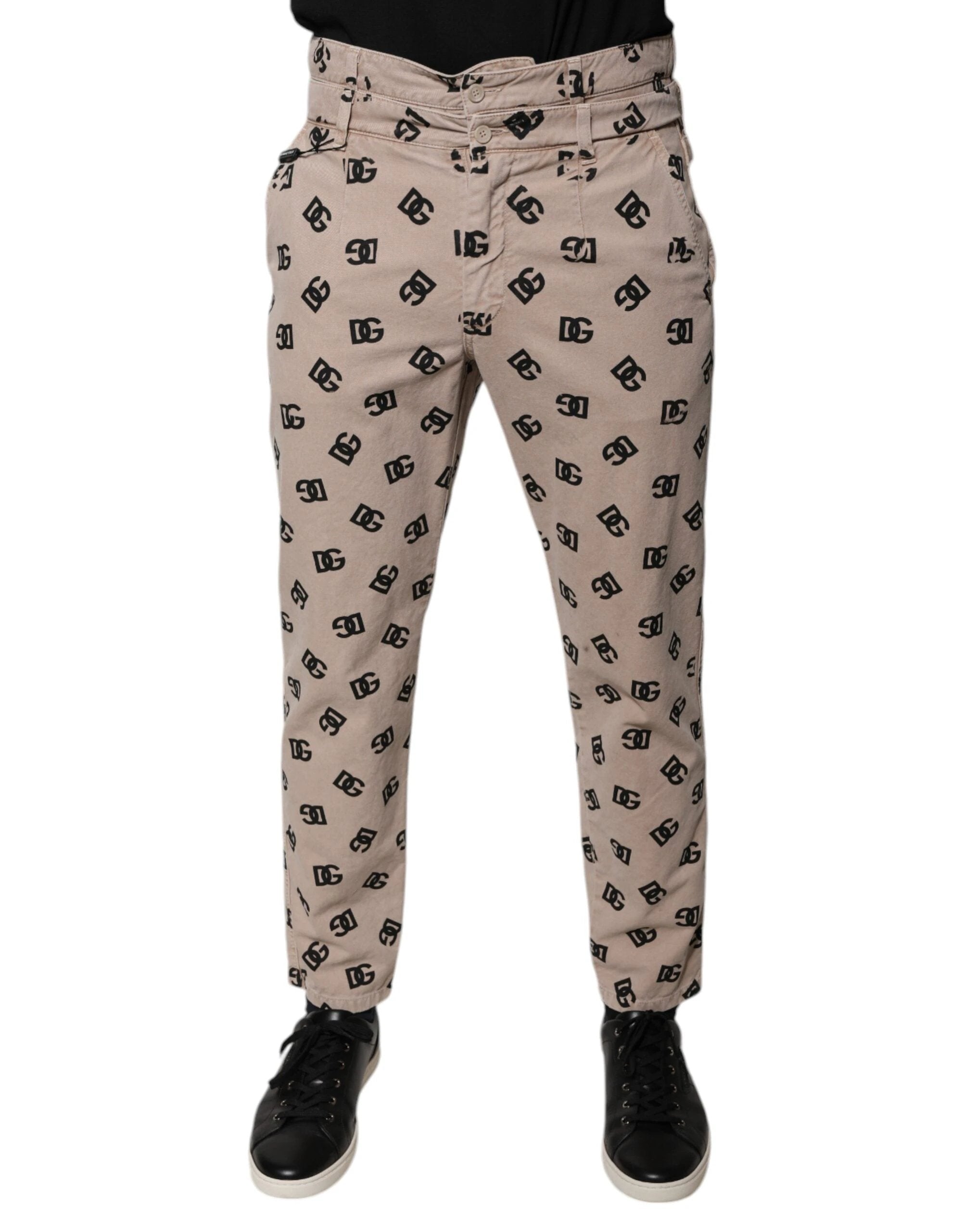 Dolce & Gabbana Beige Logo Cotton Skinny Denim Jeans by Dolce & Gabbana